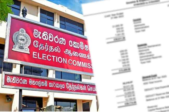 ආදායම් වියදම් වාර්තා භාර දුන් ජනපති ධුර අපේක්ෂකයින් මෙන්න