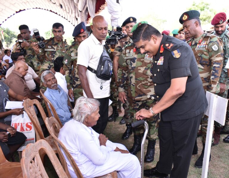අම්පාර හා මඩකලපුව කේන්ද්ර කරගනිමින් යුද්ධ හමුදාව 7වන වරටත් සංවිධානය කළ බහුවිධ වෛද්ය සායනය සඳහා 1250කට අධික පිරිසක්.