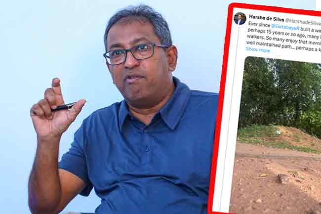 නිදහස් චතුරස්රයේ ඇවිදින මංතීරුව අබලන් වීම ගැන හර්ෂගෙන් X සටහනක්
