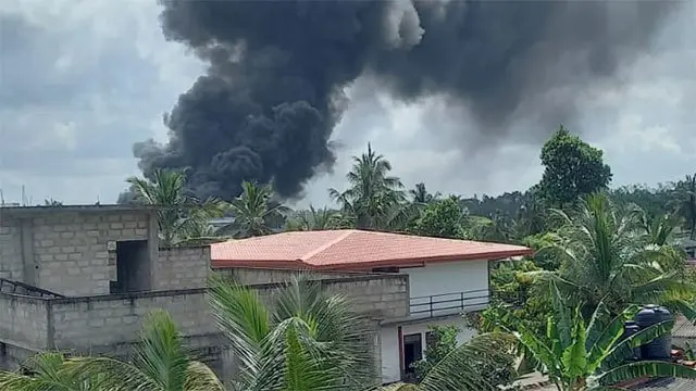 කටුවාන කර්මාන්ත පුරයේ කර්මාන්ත ශාලාවක ගින්නක්